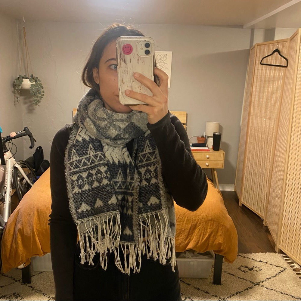 Top shop blue scarf